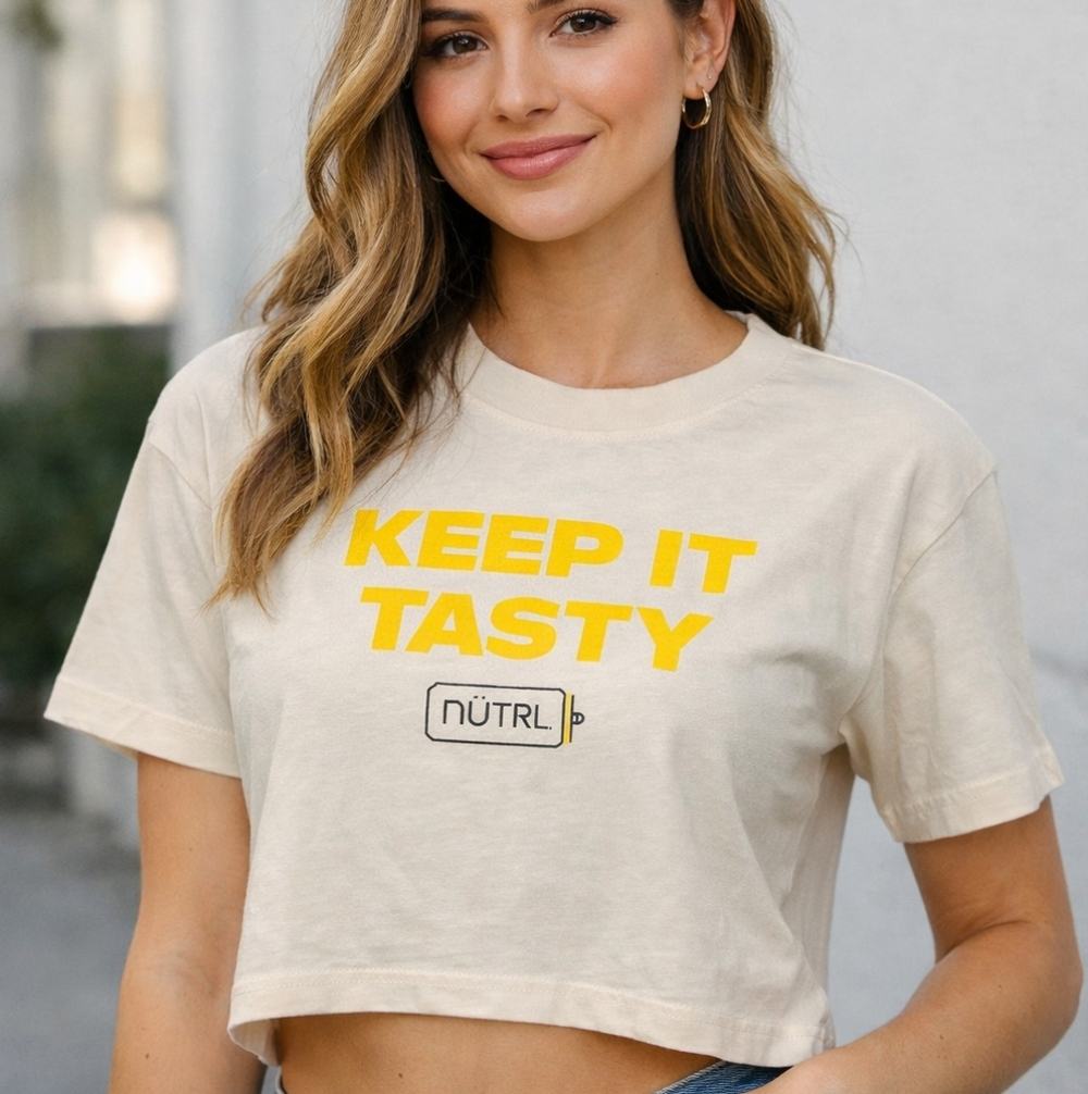 AS Colour Boxy Crop Top – XS | NÜTRL Seltzer “Keep It Tasty”
